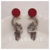 peacock-earrings-maroon