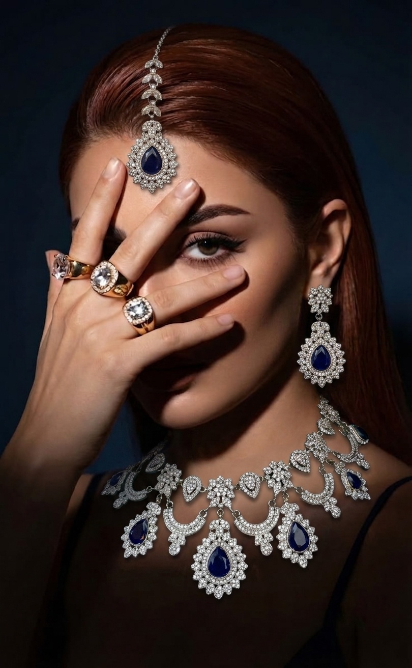 DAMAS NECKLACE SET - BLUE