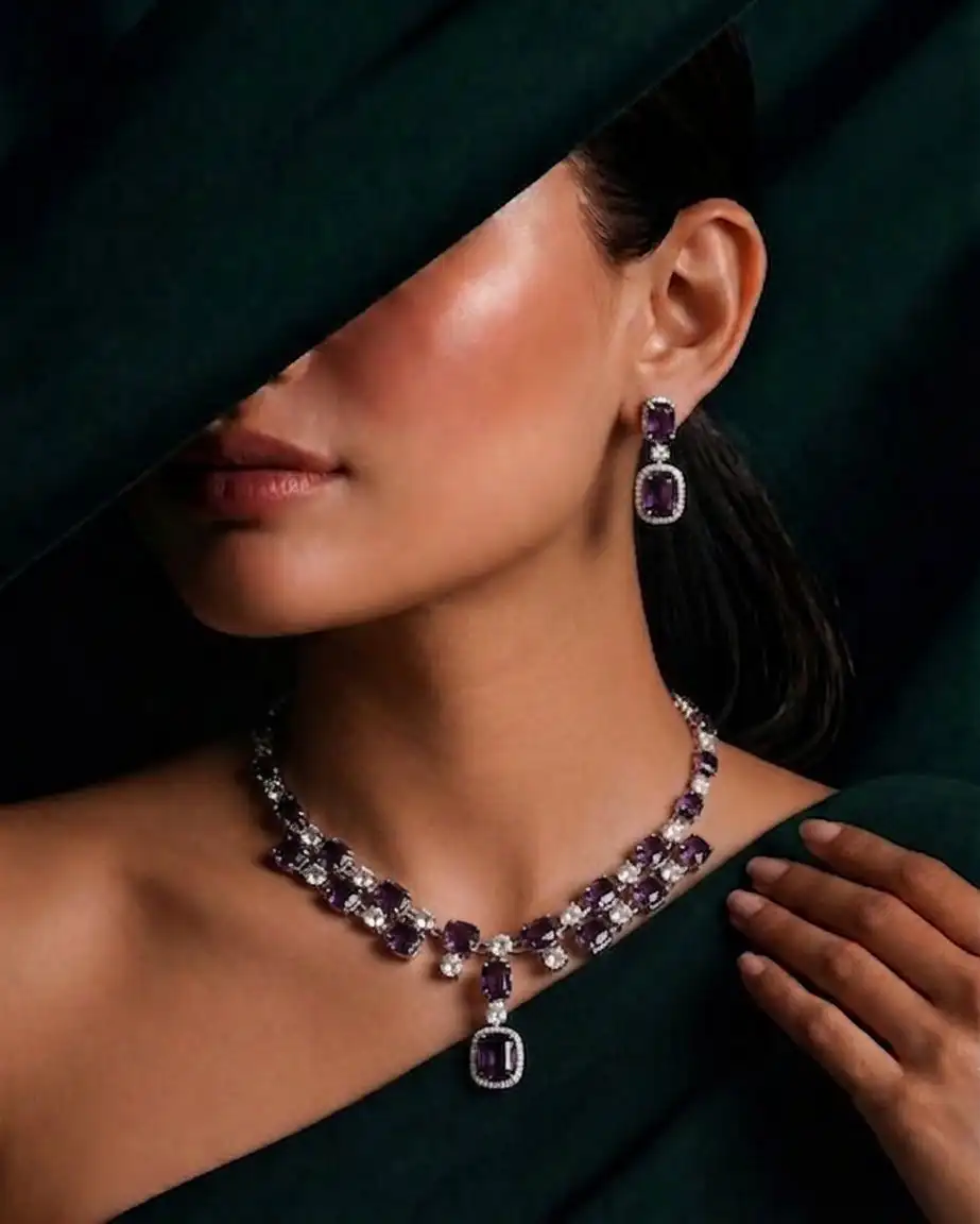 AMETHYST NECKLACE SET