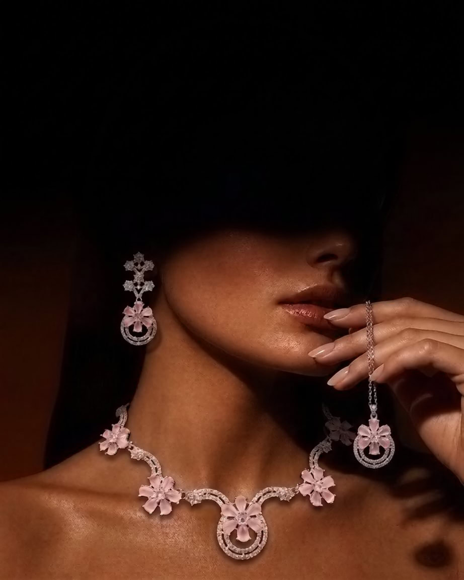 GEMMA NECKLACE SET - PINK