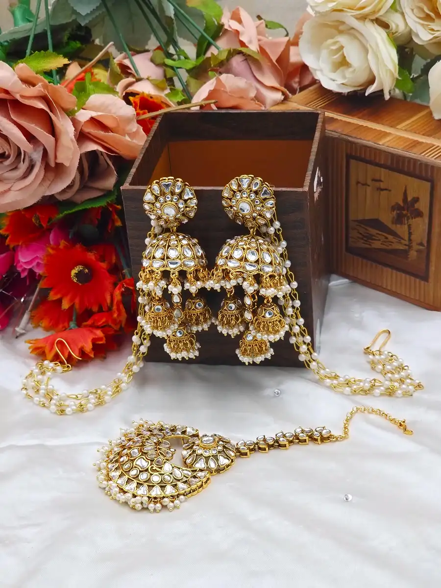NEEHAL JHUMKI TEEKA SET