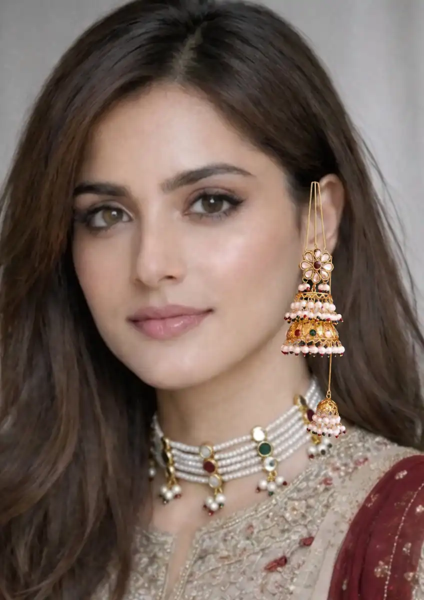 MARINA CHOKER SET - MAROON GREEN