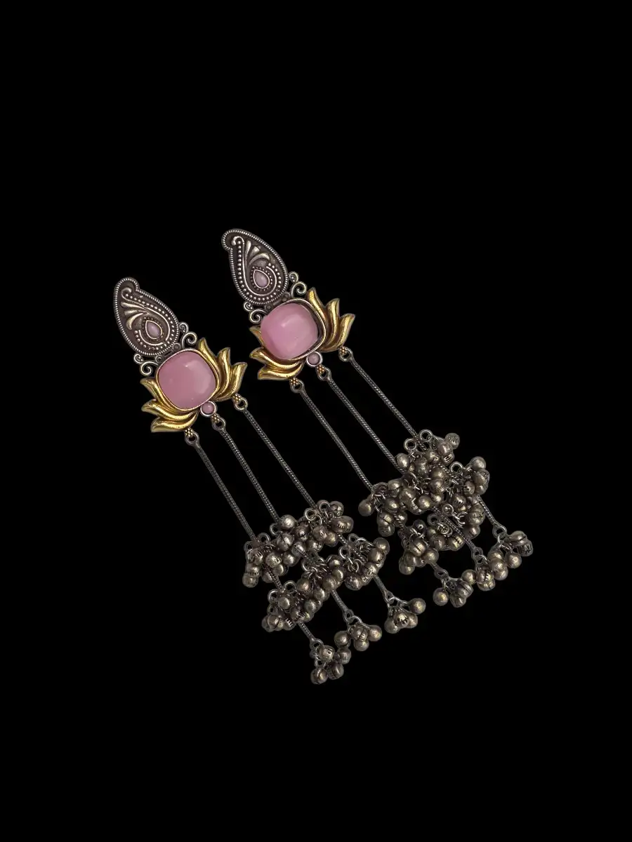 ZOON KASHMIRI EARRINGS - PINK