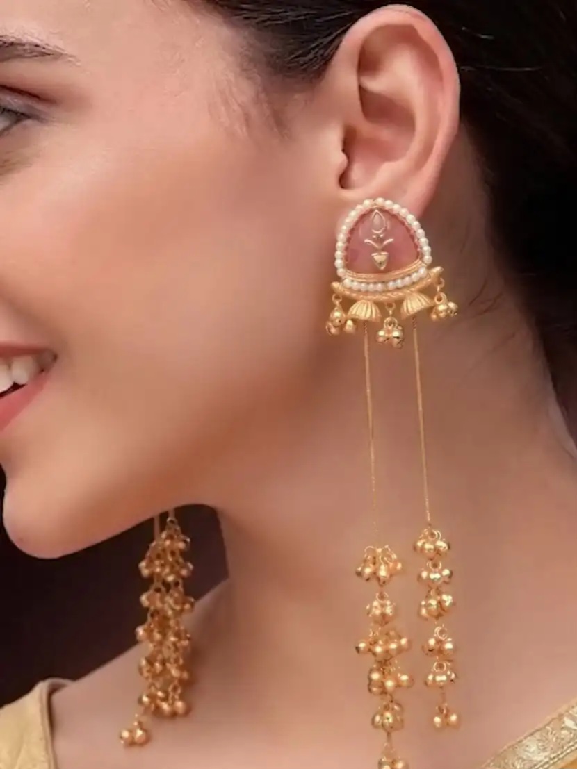 SUKAINA KASHMIRI EARRINGS - PINK