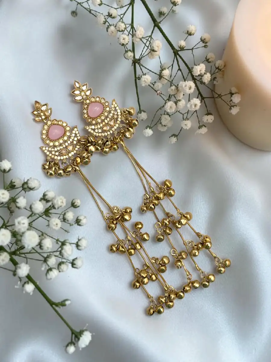 SAMARA KASHMIRI EARRINGS - PINK