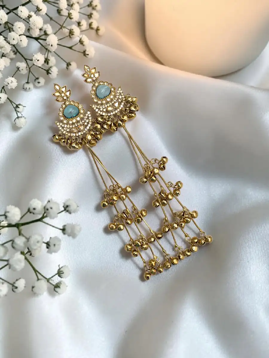 SAMARA KASHMIRI EARRINGS - BLUE