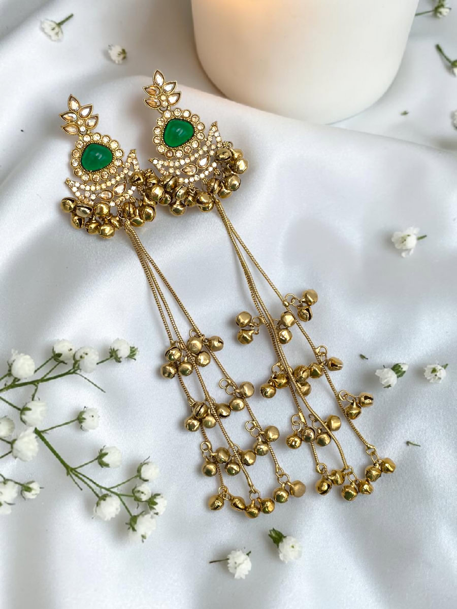 SAMARA KASHMIRI EARRINGS - GREEN