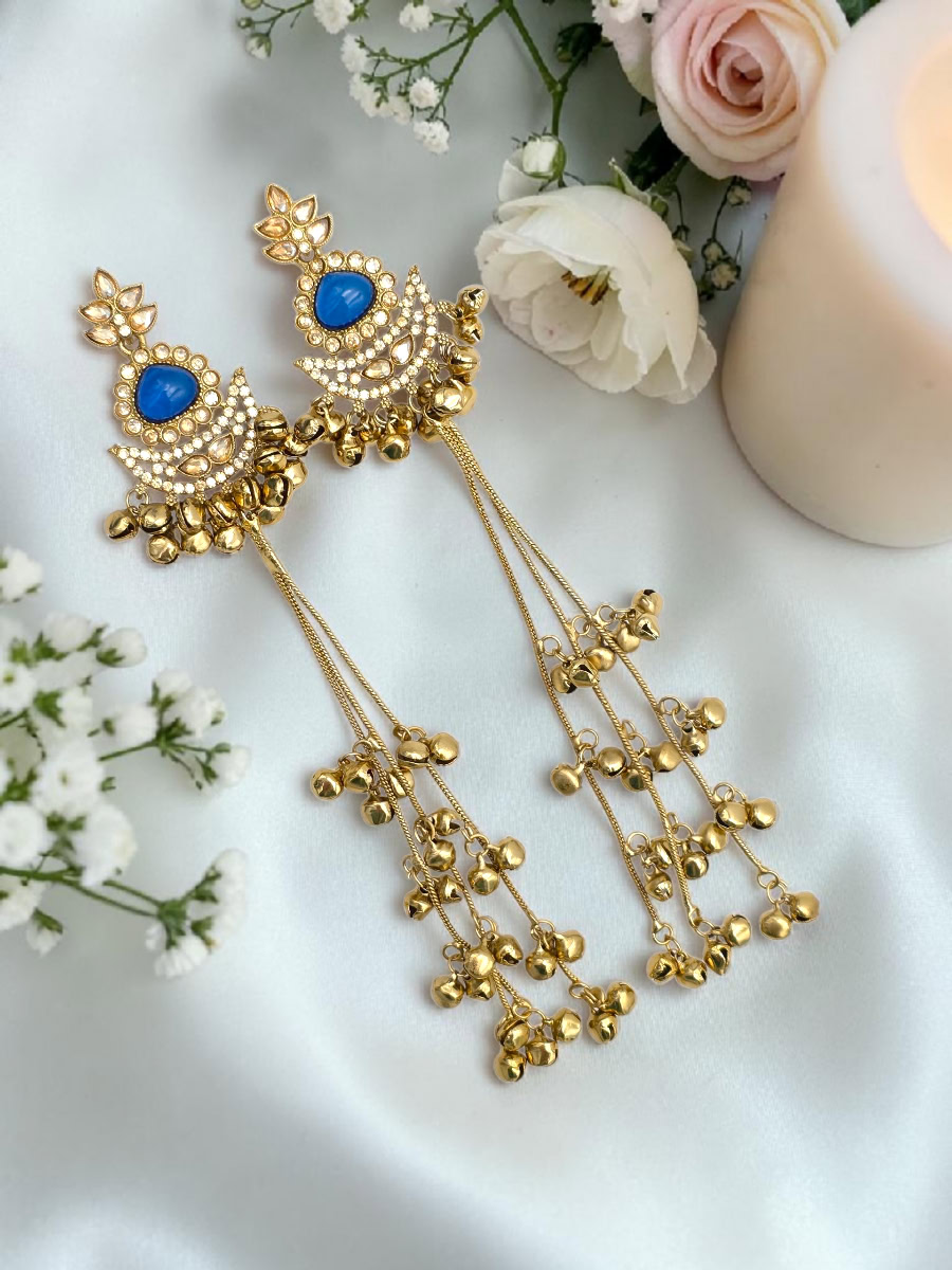 SAMARA KASHMIRI EARRINGS - BLUE