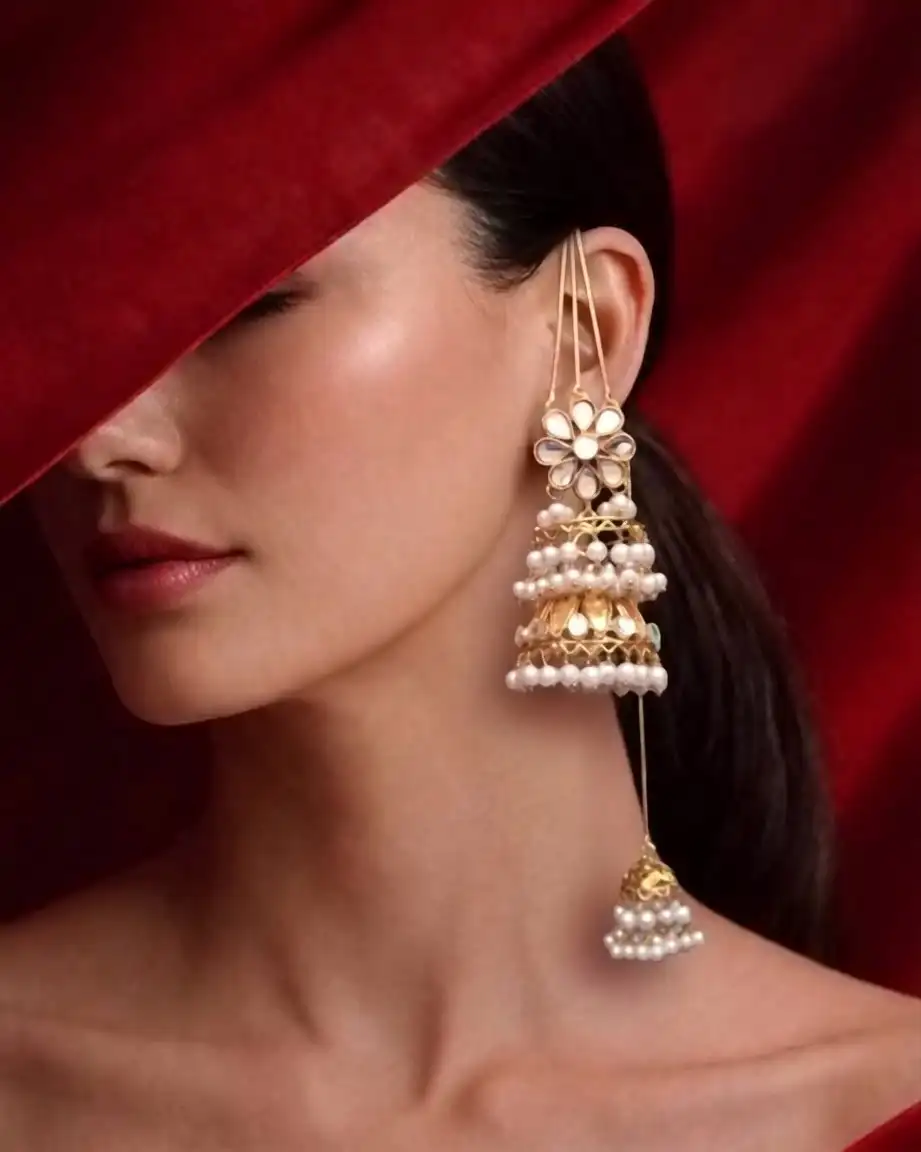 MARINA JHUMKI  - WHITE
