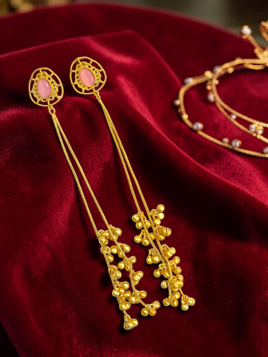 RAIYA KASHMIRI EARRINGS - PINK