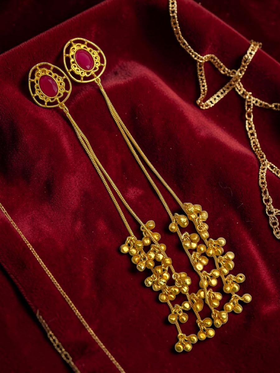 RAIYA KASHMIRI EARRINGS - MAROOM