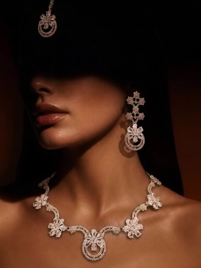 GEMMA NECKLACE SET - WHITE