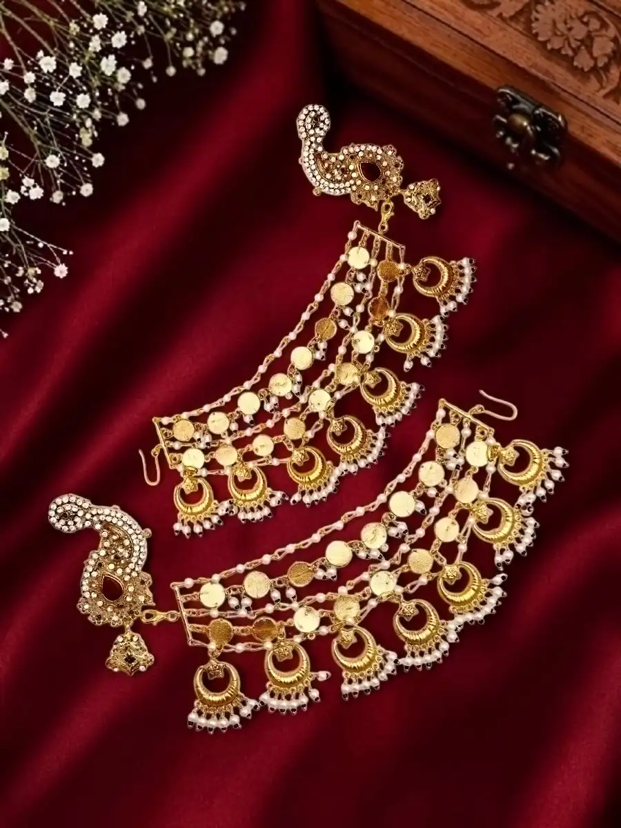 MAYA SAHARA EARCUFF -  MAROON GREEN