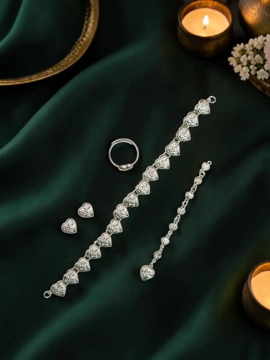 ELMIRA CHOKER SET -SILVER