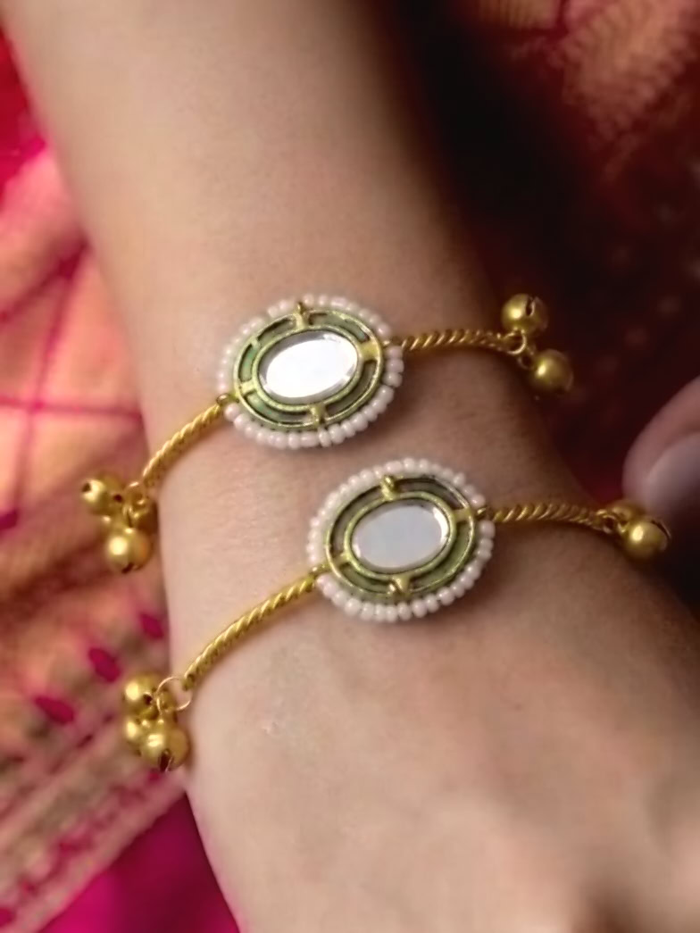 PURNOOR KASHMIRI BANGLES - WHITE