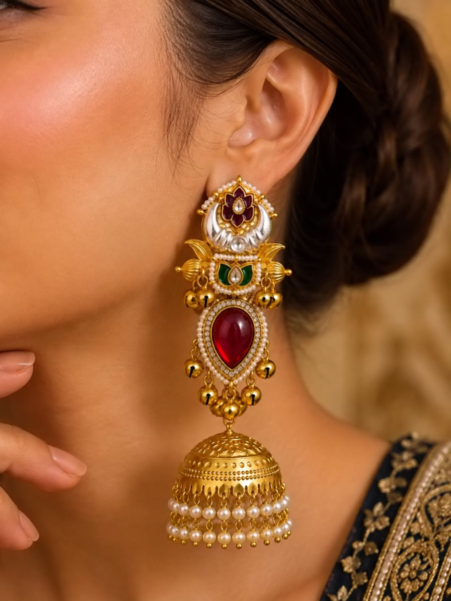 SANGEETA JHUMKI - MAROON