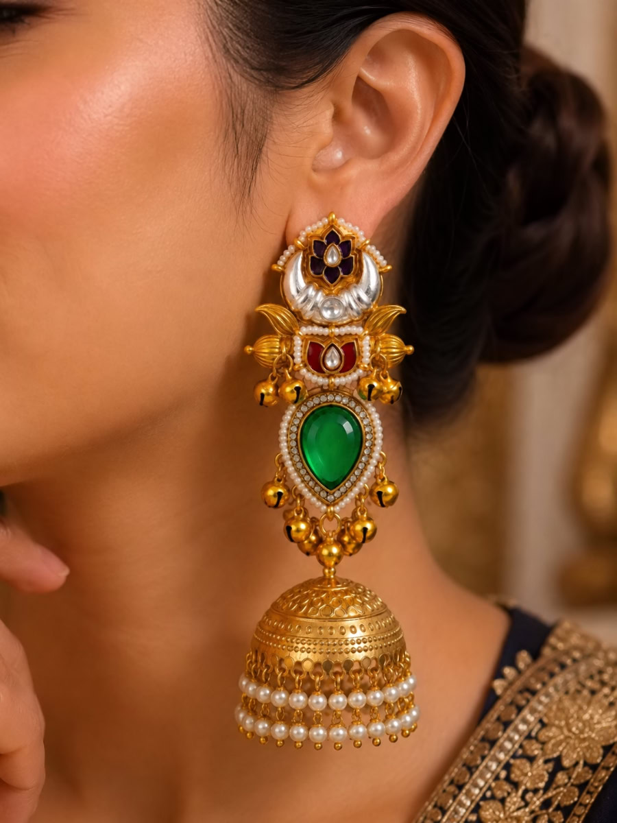 SANGEETA JHUMKI - GREEN