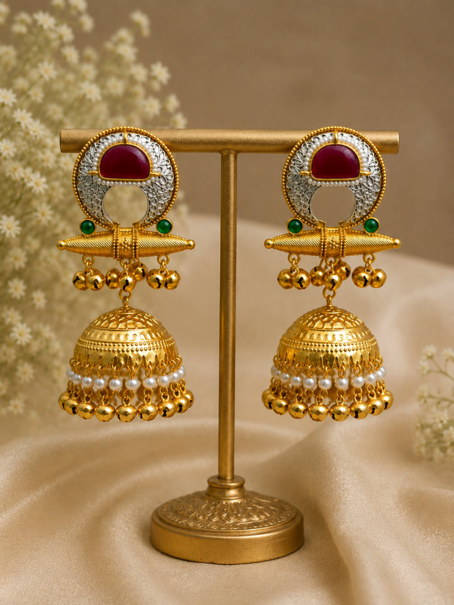KAREENA JHUMKI -MAROON