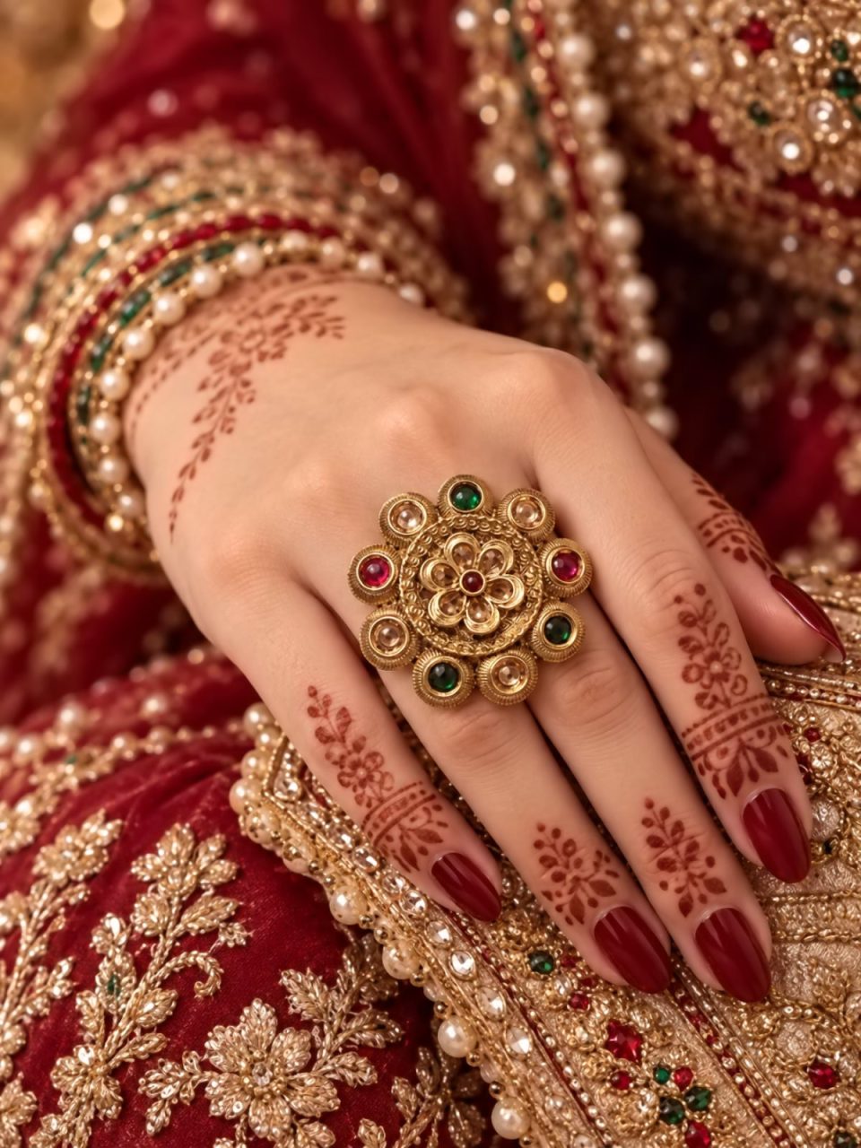 SAFA HERITAGE RING - MARO9N GREEN