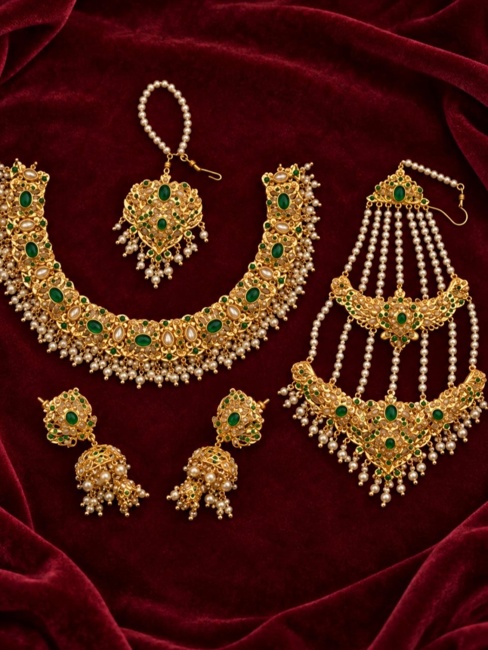 BAHAR NECKLACE SET - GREEN